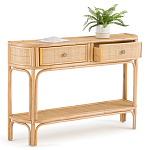 Консоль из плетеного ротанга с ящиками Armelle Rattan Console варинант исполнения - 3 | Loft Concept в Сочи