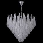 Люстра с подвесками из рифленного стекла в форме капель Textured Glass Chandelier варинант исполнения - 8 | Loft Concept в Сочи