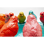 Декоративное дизайнерское блюдо разноцветные попугаи  варинант исполнения - 3 | Loft Concept в Сочи