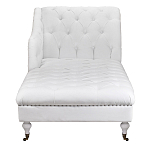 Кушетка белая с мягкой обивкой из велюра Michael Couch варинант исполнения - 4 | Loft Concept в Сочи