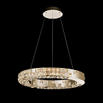 Люстра золотая в форме кольца с мозаичным хрустальным оформлением Sparks of Crystal варинант исполнения - 1 | Loft Concept в Сочи