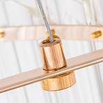 Люстра подвесная круглая с прозрачными хрустальными трубками и золотистым каркасом Диаметр 44 см Hexagon Tube Light варинант исполнения - 4 | Loft Concept в Сочи