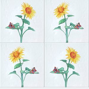 Плитка с узором Подсолнух