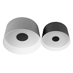 Потолочный светильник с 2-мя цилиндрическими абажурами серого и черного цвета Urban Dome варинант исполнения - 1 | Loft Concept в Сочи