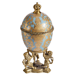 Шкатулка на величественных львах из фарфора с бронзовыми элементами Eden Garden варинант исполнения - 1 | Loft Concept в Сочи