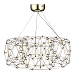 Люстра с тонкой металлической конструкцией цвета золото Quasar варинант исполнения - 3 | Loft Concept в Сочи