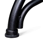 Обеденный стол с прямоугольной столешницей из стекла на черных металлических ножках White Marble варинант исполнения - 6 | Loft Concept в Сочи