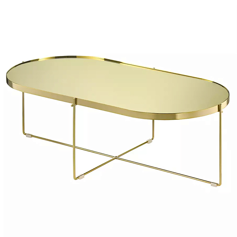 Кофейный столик овальный золотой Modern Mirror Gold Table Золотой в Сочи | Loft Concept 