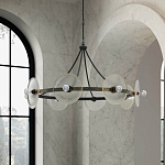 Люстра круглая с литыми стеклянными дисками Olympe Glass Chandelier варинант исполнения - 5 | Loft Concept в Сочи