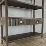 Стеллаж с двумя ящиками Elsa Dreams Walnut варинант исполнения - 2 | Loft Concept в Сочи