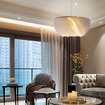 Подвесной светильник с белыми изящными декоративными лепестками Volumetric Petal Lamp варинант исполнения - 4 | Loft Concept в Сочи