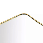 Зеркало золотистое с закруглёнными углами Thin Frame варинант исполнения - 2 | Loft Concept в Сочи