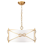 Люстра в форме цилиндра с белым тканевым абажуром Simple Knot варинант исполнения - 1 | Loft Concept в Сочи