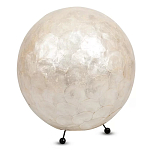 Настольная лампа из перламутра на металлическом каркасе Indonesian Egg варинант исполнения - 1 | Loft Concept в Сочи