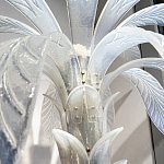 Торшер Glass Decorated Palm Floor Lamp White Листья Пальмы  варинант исполнения - 2 | Loft Concept в Сочи