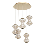 Люстра светодиодная с стеклянными волнообразными плафонами Amphora of Light варинант исполнения - 3 | Loft Concept в Сочи