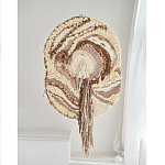 Овальный Современный Гобелен Абстракция в бежевых тонах Shallow варинант исполнения - 4 | Loft Concept в Сочи