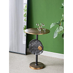 Столик приставной с абстрактным основанием и акцентом в виде золотистого диска Heavenly Space варинант исполнения - 6 | Loft Concept в Сочи