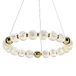 Люстра подвесная кольцевая с прозрачными рифлеными шарообразными плафонами Crystal Globule варинант исполнения - 1 | Loft Concept в Сочи