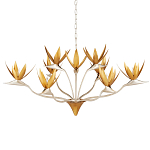 Люстра с плафонами в виде цветов Golden Bird of Paradise варинант исполнения - 4 | Loft Concept в Сочи