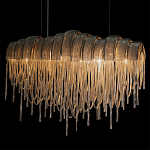 Люстра подвесная с металлическими цепочками и изогнутыми металлическими дугами 72 см Atlantis Chain варинант исполнения - 6 | Loft Concept в Сочи