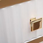 Консоль с ящиком белая с золотом Textured White Console with Gold варинант исполнения - 4 | Loft Concept в Сочи