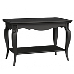 Стол журнальный черный из массива бука с полкой в стиле прованс Black Provence варинант исполнения - 1 | Loft Concept в Сочи