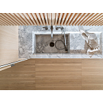 Кухонный гарнитур из камня и дерева с раздвижными дверцами TIVALÌ 2.0 Dada Engenereed Kitchen варинант исполнения - 8 | Loft Concept в Сочи