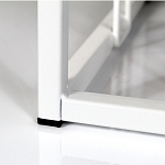 Пуф квадратный фиолетовый велюр на белом металлическом основании Celeste Purple варинант исполнения - 4 | Loft Concept в Сочи