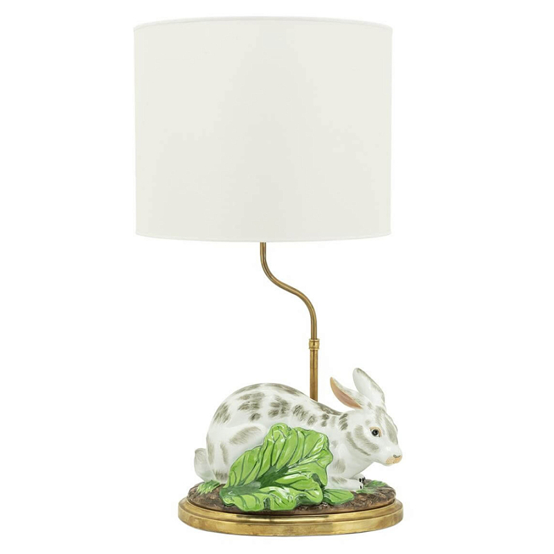 Настольная лампа ABHIKA LAMPTABLE RABBIT Зеленый Золотой Белый в Сочи | Loft Concept 