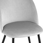 Мягкий стул в сером велюре Miruna Chair варинант исполнения - 7 | Loft Concept в Сочи