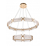 Люстра с 2-мя кольцами с текстурным природным рисунком IceFlame варинант исполнения - 1 | Loft Concept в Сочи