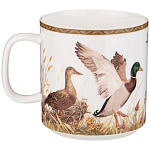 Кружка из фарфора с изображением уток и собаки 400 мл Hunting Porcelain Collection варинант исполнения - 1 | Loft Concept в Сочи