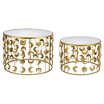 Набор из двух столов из металла Brass Symphony Moon варинант исполнения - 2 | Loft Concept в Сочи