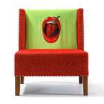 FUN Armchair "Chili Pepper" Red Дизайнерское кресло с цветным принтом варинант исполнения - 1 | Loft Concept в Сочи