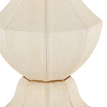 Настольная лампа с фактурным конусовидным абажуром и кожаным каркасом Malifis варинант исполнения - 1 | Loft Concept в Сочи