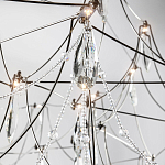 Люстра с каркасом из тонких металлических нитей и хрустальными подвесками Crystal Metal Threads Chandelier 100 варинант исполнения - 3 | Loft Concept в Сочи