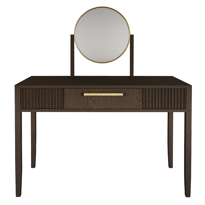 Туалетный Стол с зеркалом Primo Темный орех Орех Золотой в Сочи | Loft Concept 