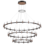 Люстра подвесная с тремя круглыми ярусами и цилиндрическими плафонами Arnaut Light варинант исполнения - 2 | Loft Concept в Сочи