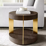 Дизайнерский журнальный стол круглый на 4-х ножках с подстольем Hufok варинант исполнения - 1 | Loft Concept в Сочи