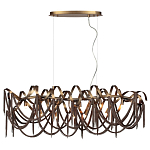 Люстра подвесная линейная с переплетенными металлическими лентами и цепочками Atlantis Chain варинант исполнения - 4 | Loft Concept в Сочи