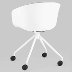 Офисное кресло из пластика с мягким сиденьем Eggshell Grey варинант исполнения - 6 | Loft Concept в Сочи