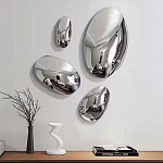 Абстрактная скульптура на стену в виде капли воды Water Outline варинант исполнения - 7 | Loft Concept в Сочи