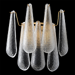 Бра с подвесками из рифленного стекла в форме капель Textured Glass варинант исполнения - 3 | Loft Concept в Сочи