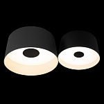 Потолочный светильник с 2-мя цилиндрическими абажурами серого и черного цвета Urban Dome варинант исполнения - 2 | Loft Concept в Сочи