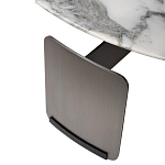 Столик журнальный с круглой мраморной столешницей на трех опорах Marble Stone Drawing варинант исполнения - 7 | Loft Concept в Сочи