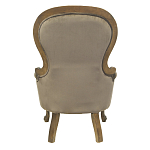 Кресло с мягкой обивкой из коричневого велюра на 4-х деревянных ножках Evelyn Classical Armchair варинант исполнения - 2 | Loft Concept в Сочи