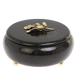 Шкатулка круглая из натурального камня змеевик Stone Casket варинант исполнения - 2 | Loft Concept в Сочи