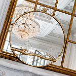 Зеркало настенное в раме золотого цвета с декором птица на ветке Mirror Portal варинант исполнения - 2 | Loft Concept в Сочи