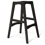 Барный стул со спинкой и подлокотниками на 4-х черных ножках Douglas Rhombus Коричневый Велюр варинант исполнения - 5 | Loft Concept в Сочи